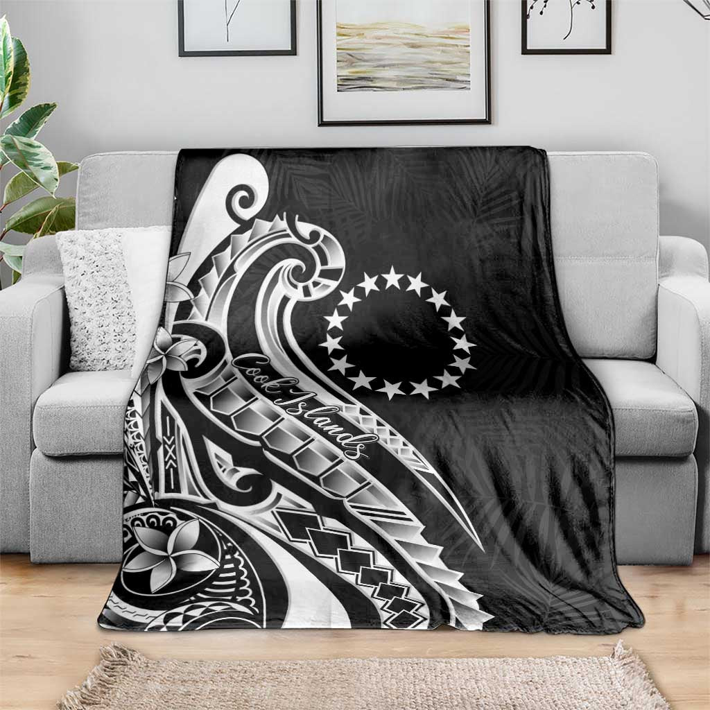 Kia Orana Cook Islands Blanket Kerekere Plumeria Tropical Waves - Polynesian Pride