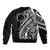 Kia Orana Cook Islands Bomber Jacket Kerekere Plumeria Tropical Waves - Polynesian Pride