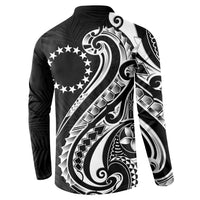 Kia Orana Cook Islands Button Sweatshirt Kerekere Plumeria Tropical Waves - Polynesian Pride