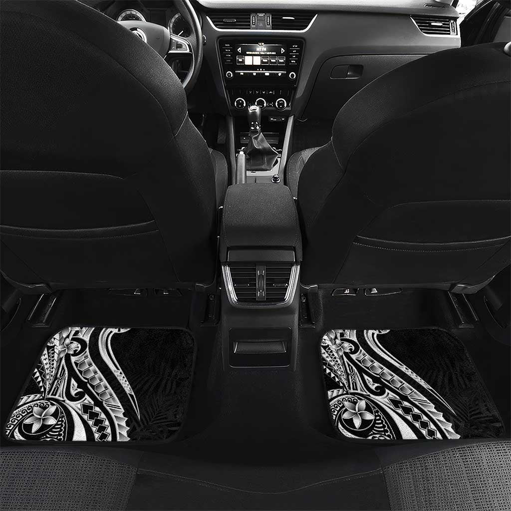 Kia Orana Cook Islands Car Mats Kerekere Plumeria Tropical Waves - Polynesian Pride