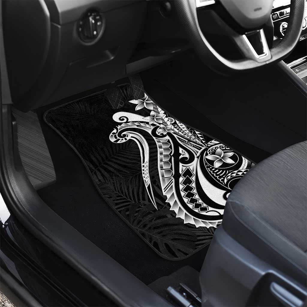 Kia Orana Cook Islands Car Mats Kerekere Plumeria Tropical Waves - Polynesian Pride