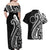 Kia Orana Cook Islands Couples Matching Off Shoulder Maxi Dress and Hawaiian Shirt Kerekere Plumeria Tropical Waves - Polynesian Pride