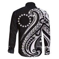 Kia Orana Cook Islands Family Matching Long Sleeve Bodycon Dress and Hawaiian Shirt Kerekere Plumeria Tropical Waves - Polynesian Pride