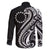 Kia Orana Cook Islands Family Matching Off The Shoulder Long Sleeve Dress and Hawaiian Shirt Kerekere Plumeria Tropical Waves - Polynesian Pride