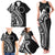 Kia Orana Cook Islands Family Matching Tank Maxi Dress and Hawaiian Shirt Kerekere Plumeria Tropical Waves - Polynesian Pride