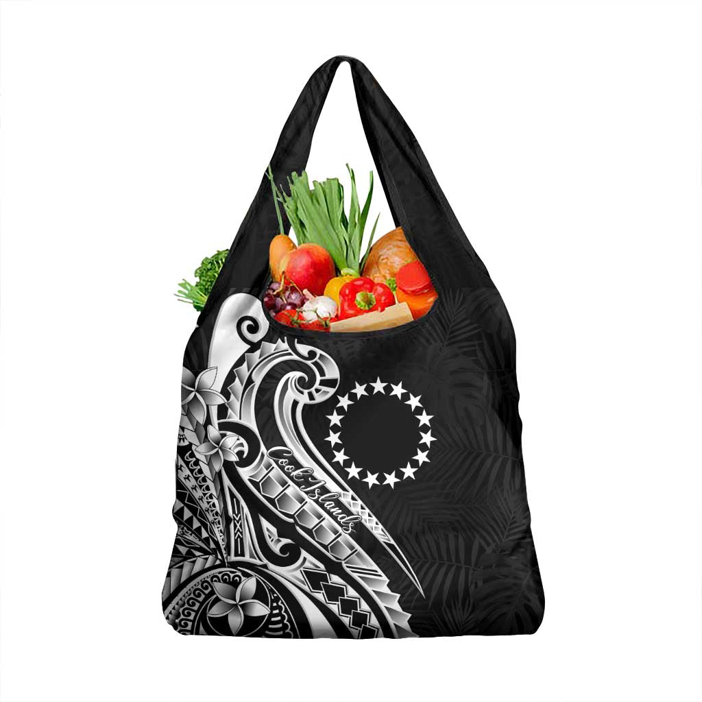 Kia Orana Cook Islands Grocery Bag Kerekere Plumeria Tropical Waves - Polynesian Pride
