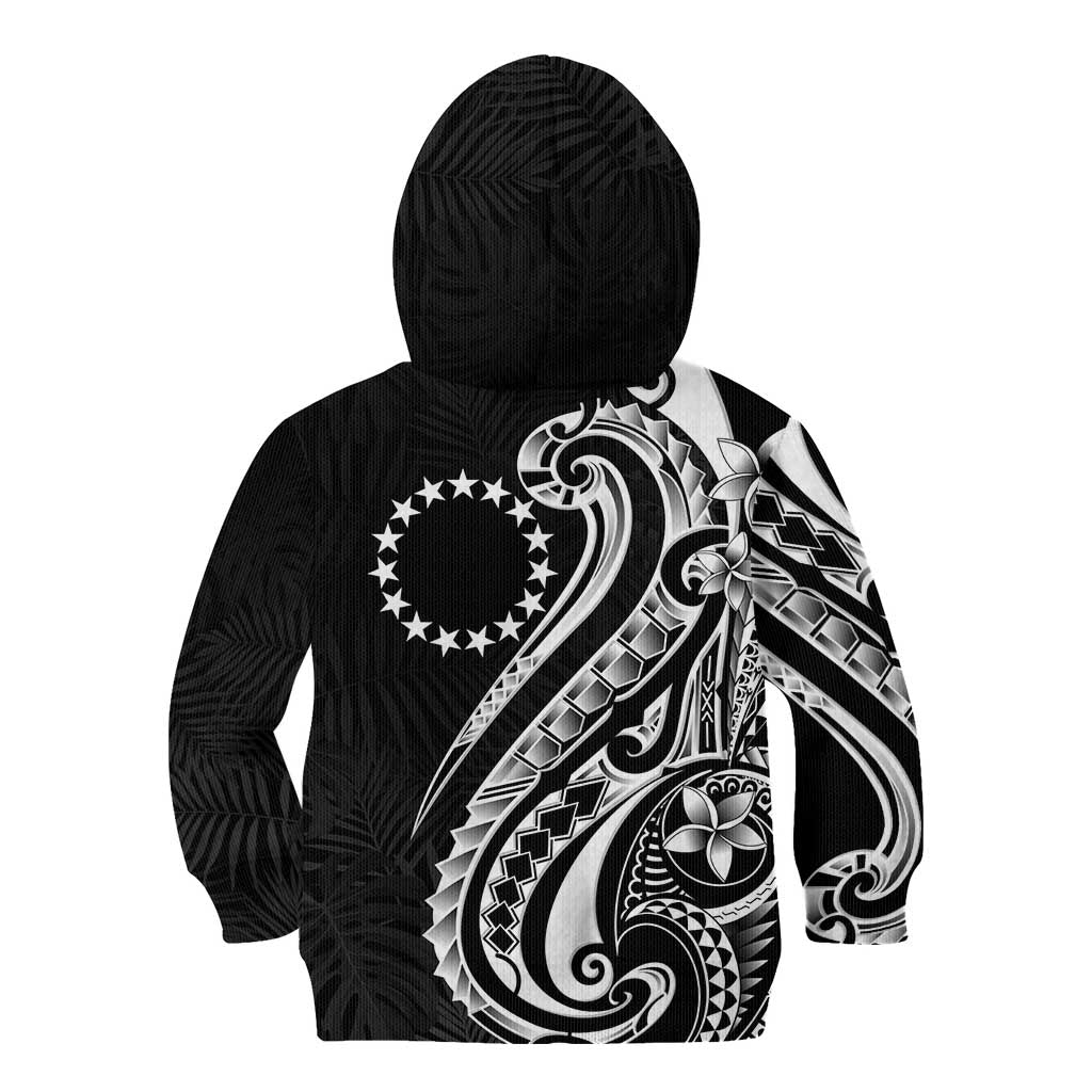 Kia Orana Cook Islands Kid Hoodie Kerekere Plumeria Tropical Waves - Polynesian Pride