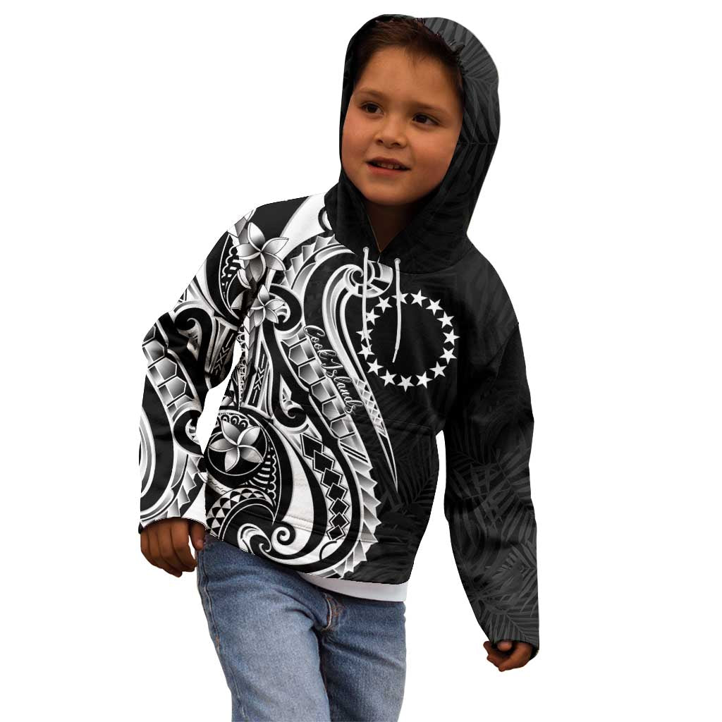 Kia Orana Cook Islands Kid Hoodie Kerekere Plumeria Tropical Waves - Polynesian Pride
