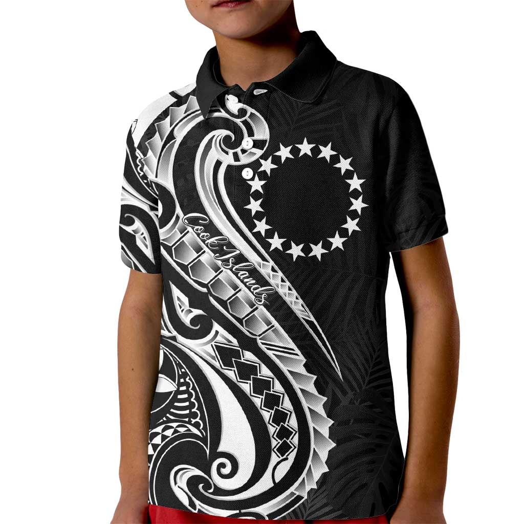Kia Orana Cook Islands Kid Polo Shirt Kerekere Plumeria Tropical Waves - Polynesian Pride