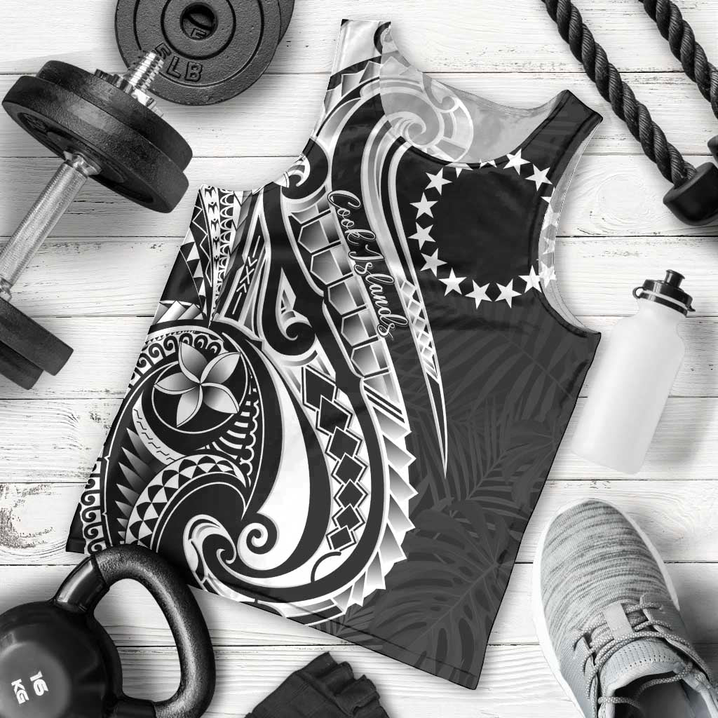 Kia Orana Cook Islands Men Tank Top Kerekere Plumeria Tropical Waves - Polynesian Pride