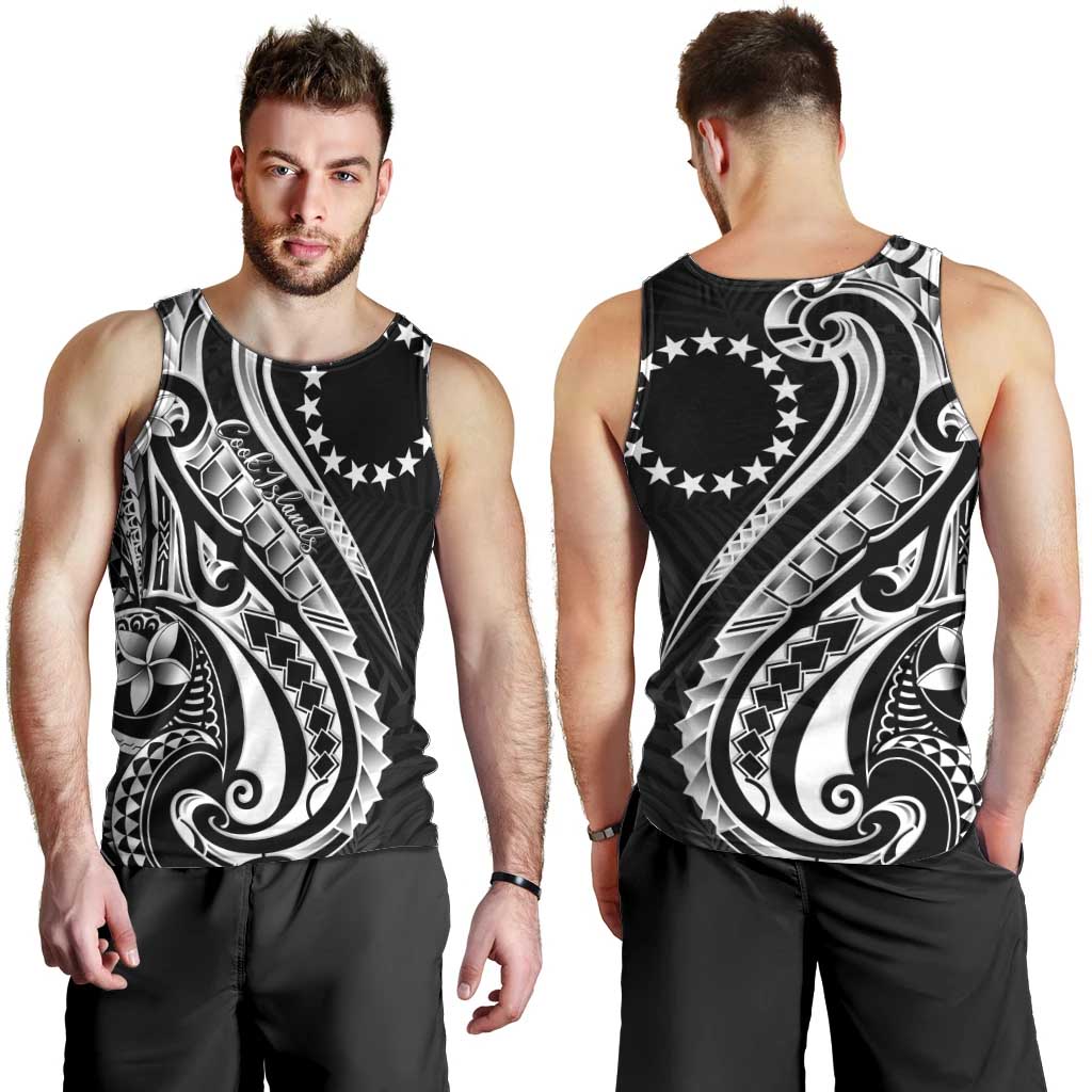 Kia Orana Cook Islands Men Tank Top Kerekere Plumeria Tropical Waves - Polynesian Pride
