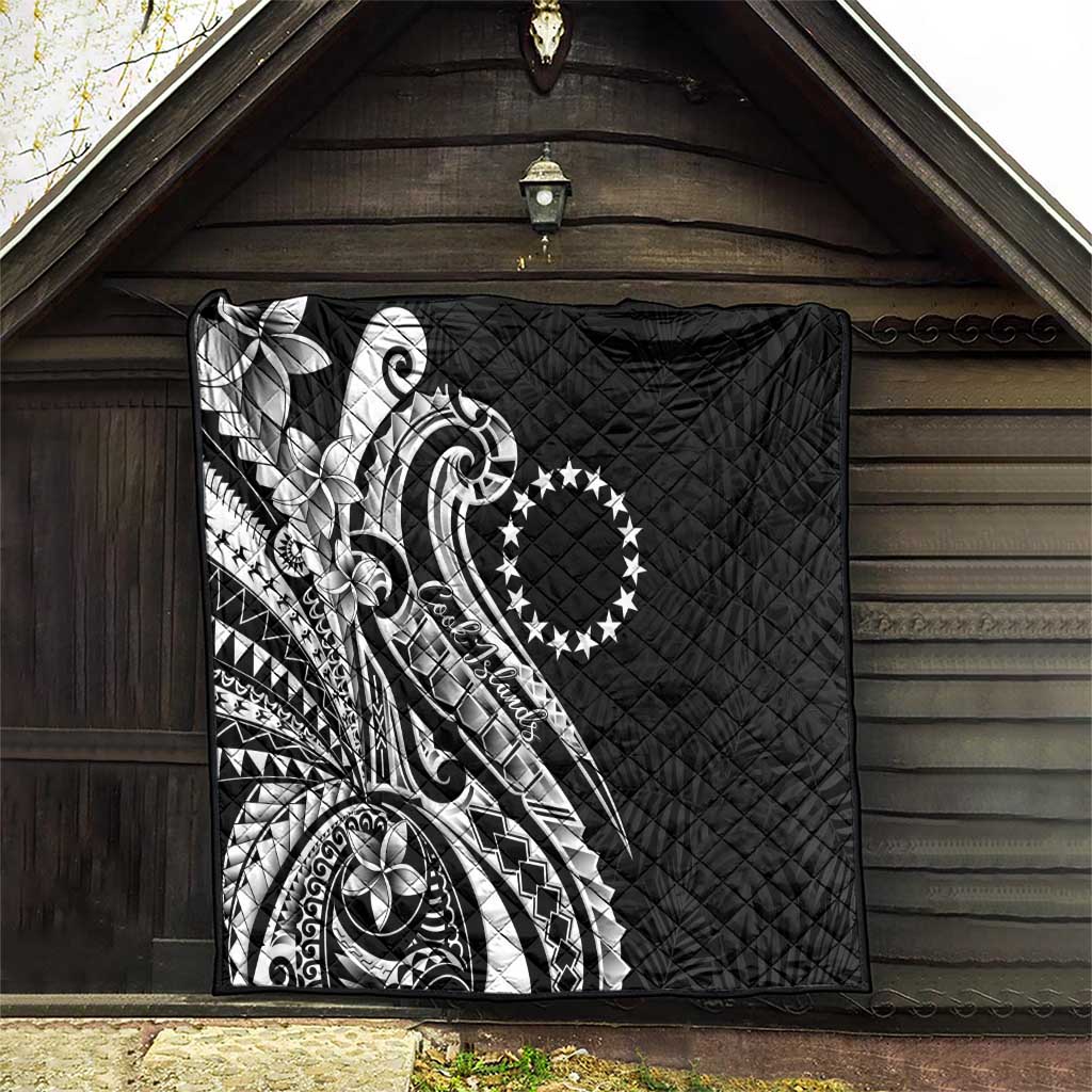 Kia Orana Cook Islands Quilt Kerekere Plumeria Tropical Waves - Polynesian Pride