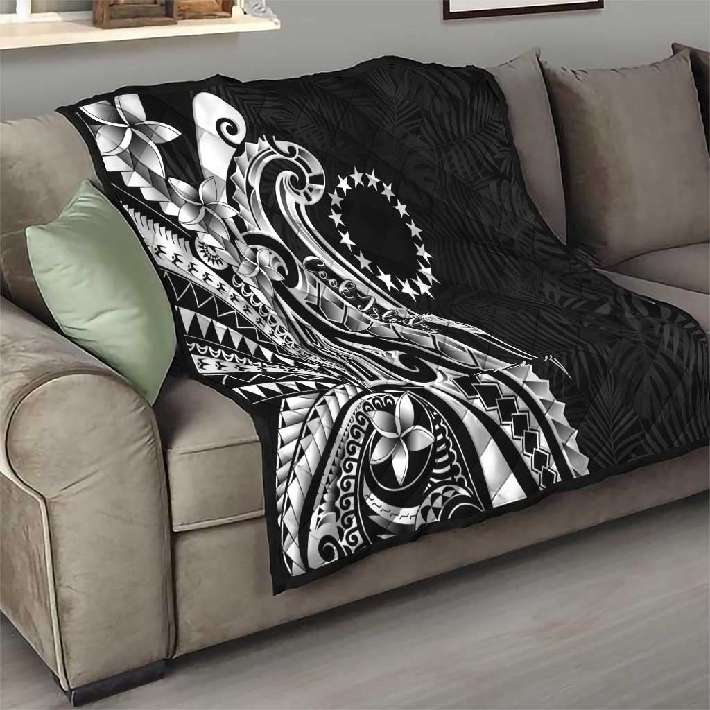 Kia Orana Cook Islands Quilt Kerekere Plumeria Tropical Waves - Polynesian Pride