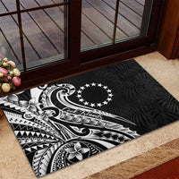 Kia Orana Cook Islands Rubber Doormat Kerekere Plumeria Tropical Waves - Polynesian Pride