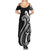 Kia Orana Cook Islands Summer Maxi Dress Kerekere Plumeria Tropical Waves - Polynesian Pride