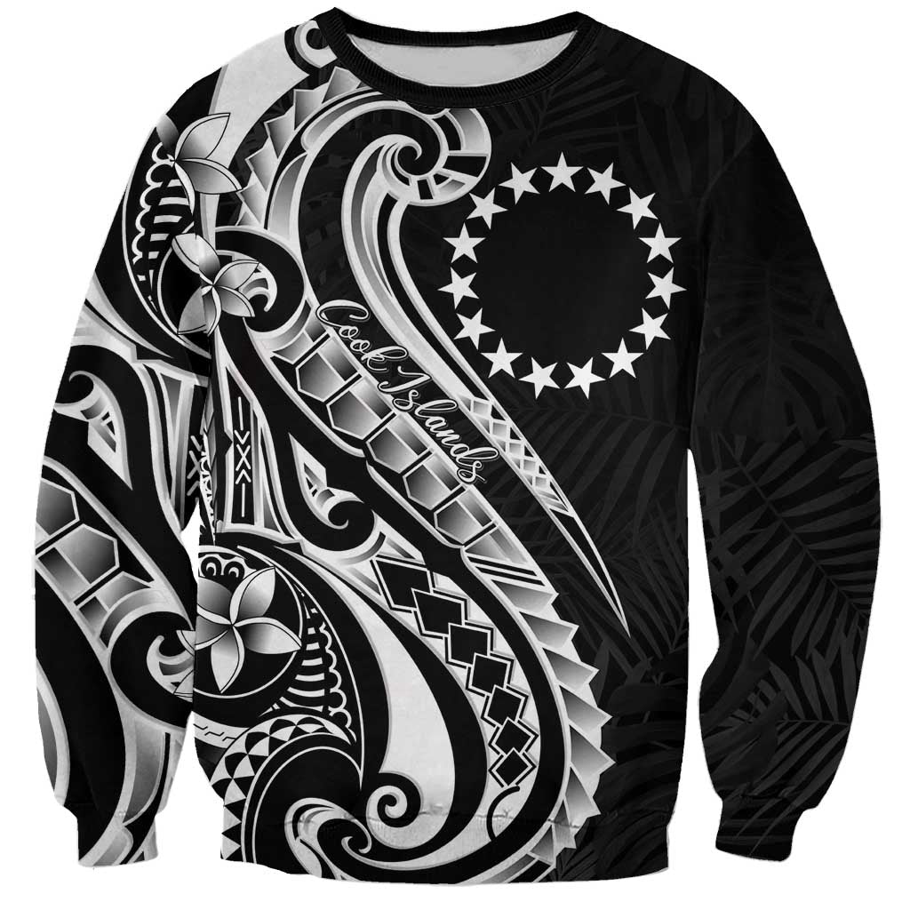 Kia Orana Cook Islands Sweatshirt Kerekere Plumeria Tropical Waves - Polynesian Pride