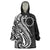 Kia Orana Cook Islands Wearable Blanket Hoodie Kerekere Plumeria Tropical Waves - Polynesian Pride