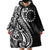 Kia Orana Cook Islands Wearable Blanket Hoodie Kerekere Plumeria Tropical Waves - Polynesian Pride