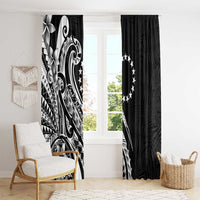 Kia Orana Cook Islands Window Curtain Kerekere Plumeria Tropical Waves - Polynesian Pride