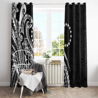 Kia Orana Cook Islands Window Curtain Kerekere Plumeria Tropical Waves - Polynesian Pride
