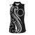 Kia Orana Cook Islands Women Sleeveless Polo Shirt Kerekere Plumeria Tropical Waves - Polynesian Pride