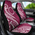 Kia Orana Cook Islands Car Seat Cover Maroon Plumeria Tropical Waves - Polynesian Pride
