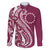 Kia Orana Cook Islands Family Matching Mermaid Dress and Hawaiian Shirt Maroon Plumeria Tropical Waves - Polynesian Pride