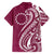 Kia Orana Cook Islands Family Matching Tank Maxi Dress and Hawaiian Shirt Maroon Plumeria Tropical Waves - Polynesian Pride