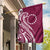 Kia Orana Cook Islands Garden Flag Maroon Plumeria Tropical Waves - Polynesian Pride
