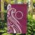 Kia Orana Cook Islands Garden Flag Maroon Plumeria Tropical Waves - Polynesian Pride