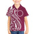 Kia Orana Cook Islands Hawaiian Shirt Maroon Plumeria Tropical Waves - Polynesian Pride