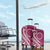 Kia Orana Cook Islands Luggage Cover Maroon Plumeria Tropical Waves - Polynesian Pride