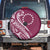 Kia Orana Cook Islands Spare Tire Cover Maroon Plumeria Tropical Waves - Polynesian Pride