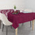 Kia Orana Cook Islands Tablecloth Maroon Plumeria Tropical Waves - Polynesian Pride