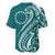 Kia Orana Cook Islands Baseball Jersey Teal Plumeria Tropical Waves - Polynesian Pride