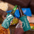 Kia Orana Cook Islands 4 in 1 Can Cooler Tumbler Teal Plumeria Tropical Waves - Polynesian Pride