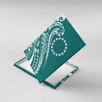 Kia Orana Cook Islands Canvas Wall Art Teal Plumeria Tropical Waves - Polynesian Pride