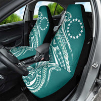 Kia Orana Cook Islands Car Seat Cover Teal Plumeria Tropical Waves - Polynesian Pride