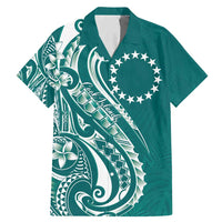 Kia Orana Cook Islands Family Matching Mermaid Dress and Hawaiian Shirt Teal Plumeria Tropical Waves - Polynesian Pride