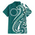 Kia Orana Cook Islands Family Matching Tank Maxi Dress and Hawaiian Shirt Teal Plumeria Tropical Waves - Polynesian Pride