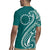 Kia Orana Cook Islands Rugby Jersey Teal Plumeria Tropical Waves - Polynesian Pride