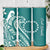 Kia Orana Cook Islands Skinny Tumbler Teal Plumeria Tropical Waves - Polynesian Pride