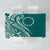 Kia Orana Cook Islands Tablecloth Teal Plumeria Tropical Waves - Polynesian Pride