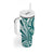 Kia Orana Cook Islands Tumbler With Handle Teal Plumeria Tropical Waves - Polynesian Pride
