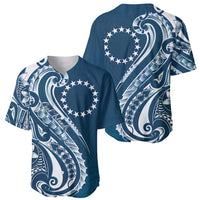 Kia Orana Cook Islands Baseball Jersey Auika Plumeria Tropical Waves - Polynesian Pride