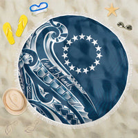 Kia Orana Cook Islands Beach Blanket Auika Plumeria Tropical Waves - Polynesian Pride