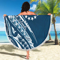 Kia Orana Cook Islands Beach Blanket Auika Plumeria Tropical Waves - Polynesian Pride