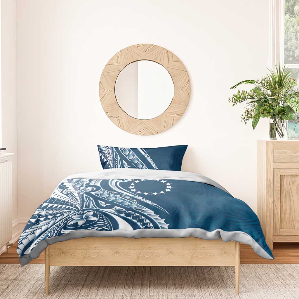 Kia Orana Cook Islands Bedding Set Auika Plumeria Tropical Waves - Polynesian Pride