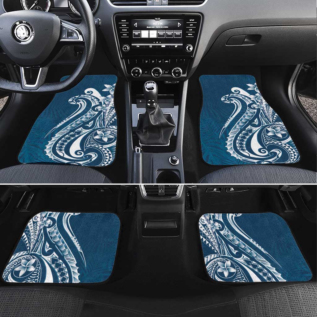 Kia Orana Cook Islands Car Mats Auika Plumeria Tropical Waves - Polynesian Pride