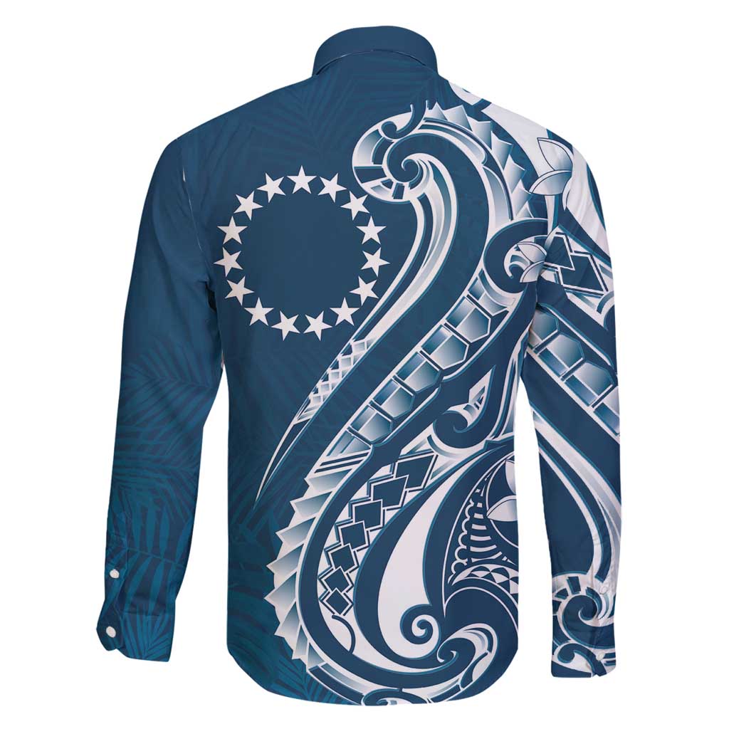 Kia Orana Cook Islands Family Matching Long Sleeve Bodycon Dress and Hawaiian Shirt Auika Plumeria Tropical Waves - Polynesian Pride